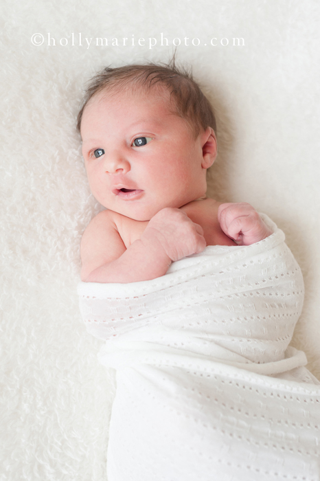 Newborn in photography studio